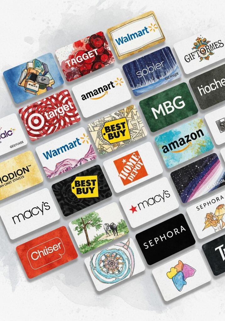 Gift card wall background